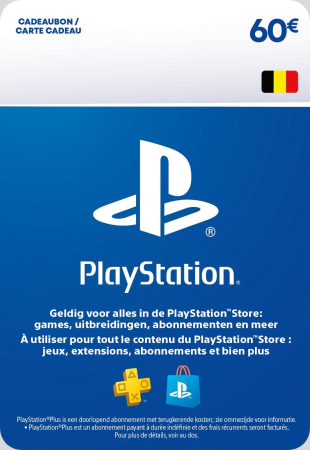 Sony Carte PlayStation Network 60€ - BELGIQUE