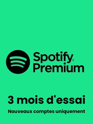 3 mois Spotify Premium - Nouveaux comptes