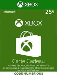Carte Xbox 25 €