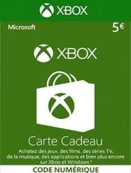 Carte Xbox 5 €