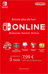 Abonnement Nintendo Switch Online 3 mois Individuel