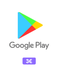 Carte Google Play 3 €
